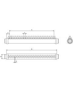 Kammstab ECTFE, PVDF 32 PVDF