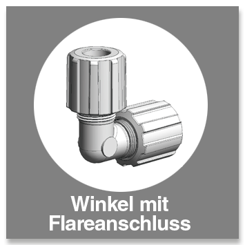 Winkel PFA mit Flareanschluss